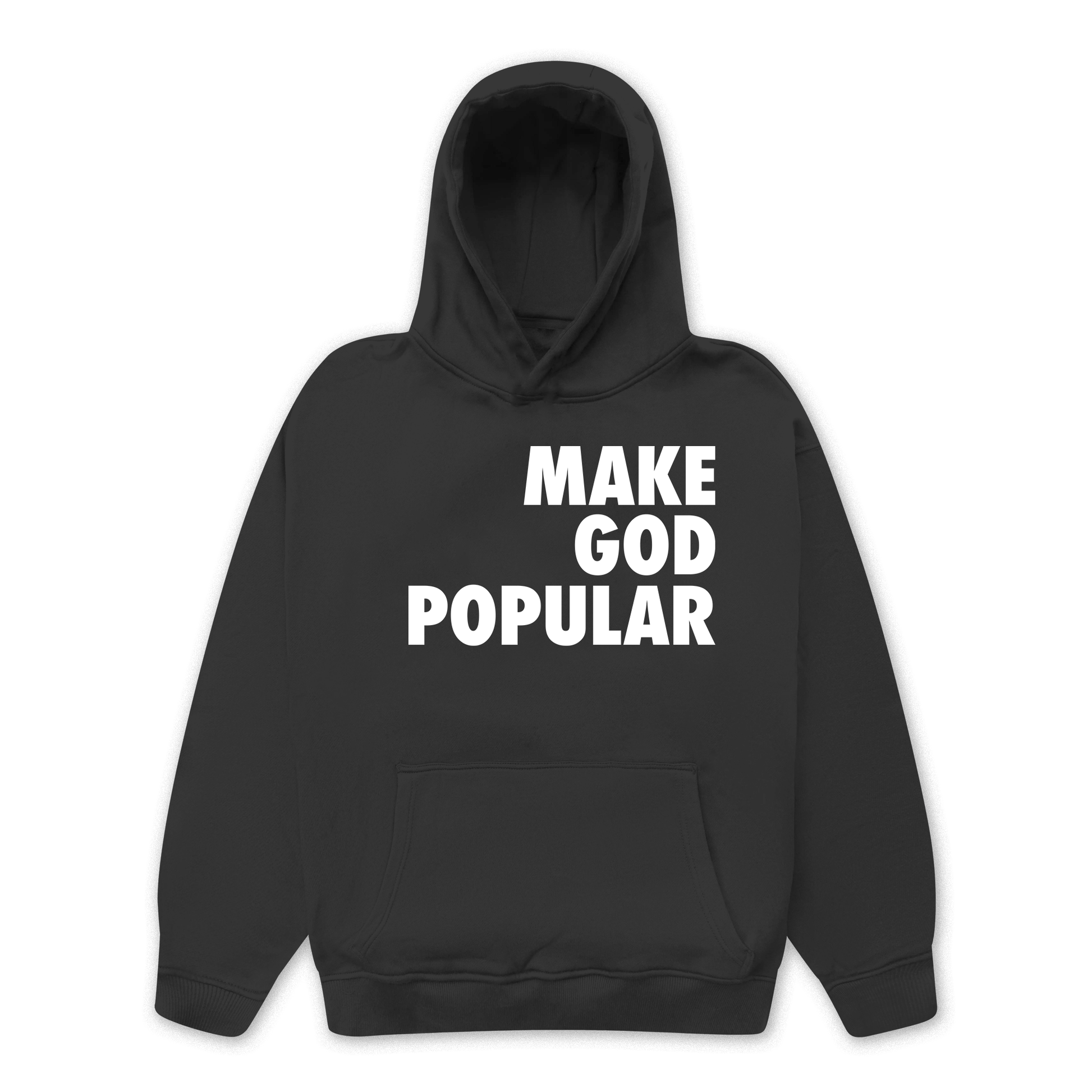 Make God Popular Hoodies (Black) - MAKE GOD POPULAR