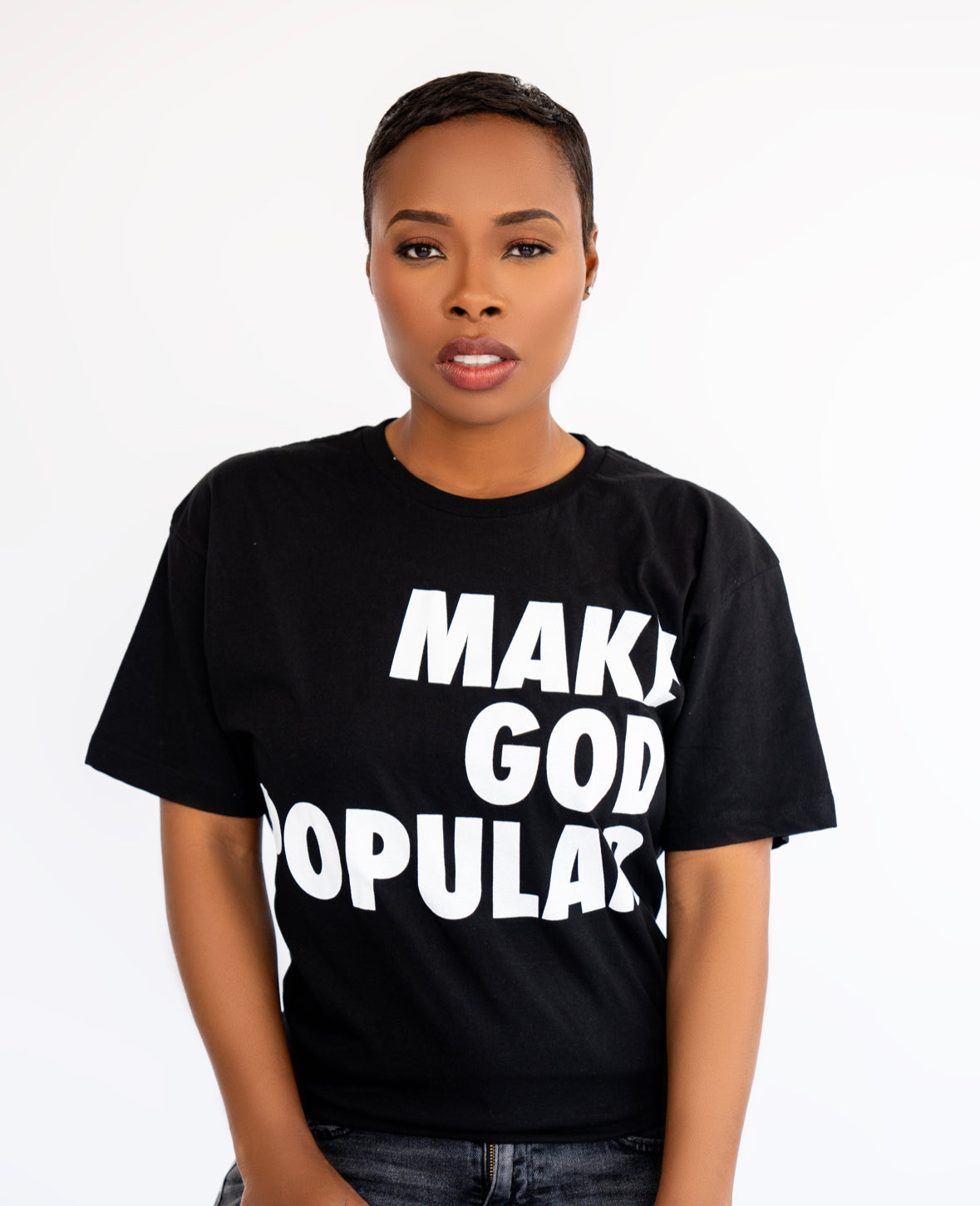 Make God Popular Shirt (Black) - MAKE GOD POPULAR