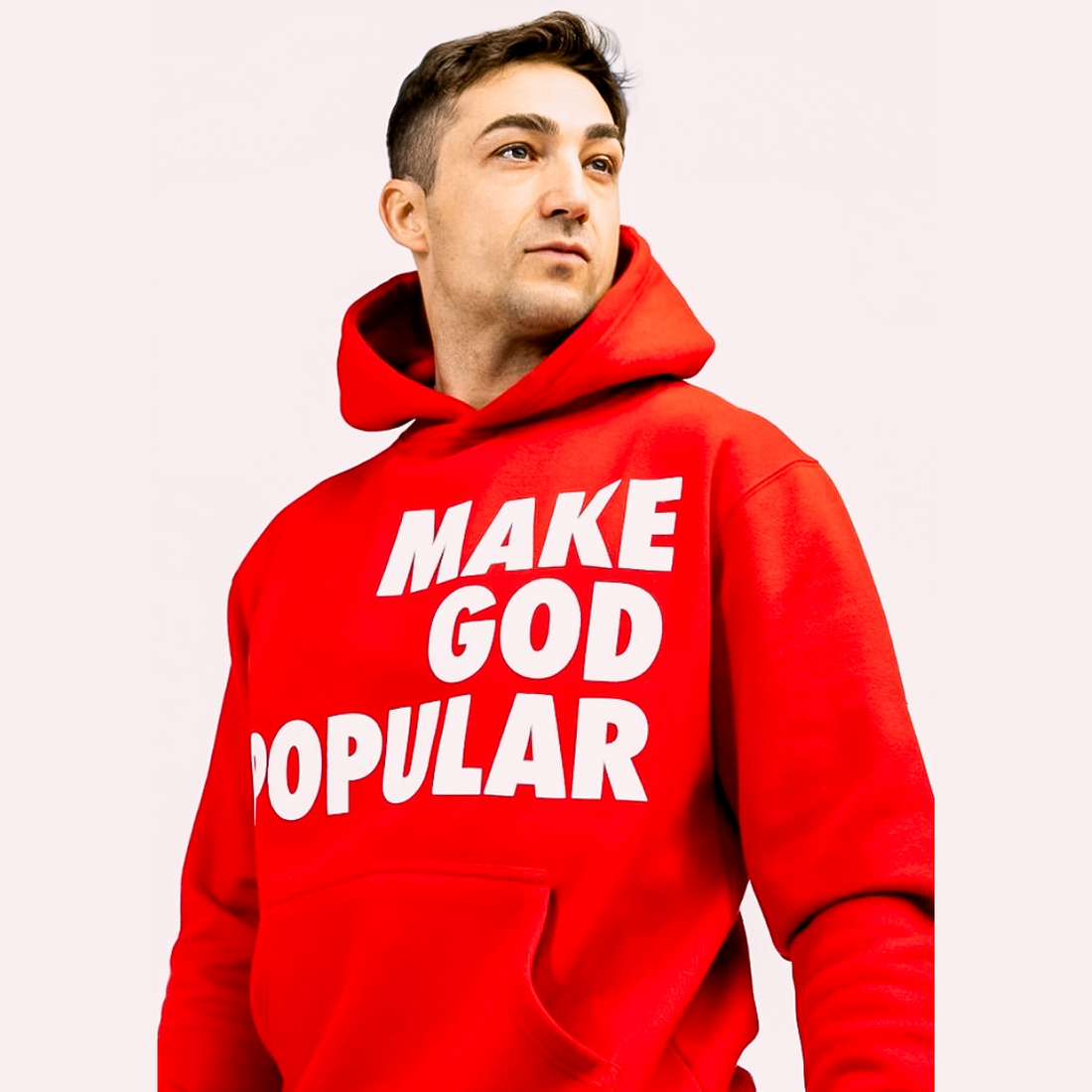 Make God Popular Hoodies (Red) - MAKE GOD POPULAR