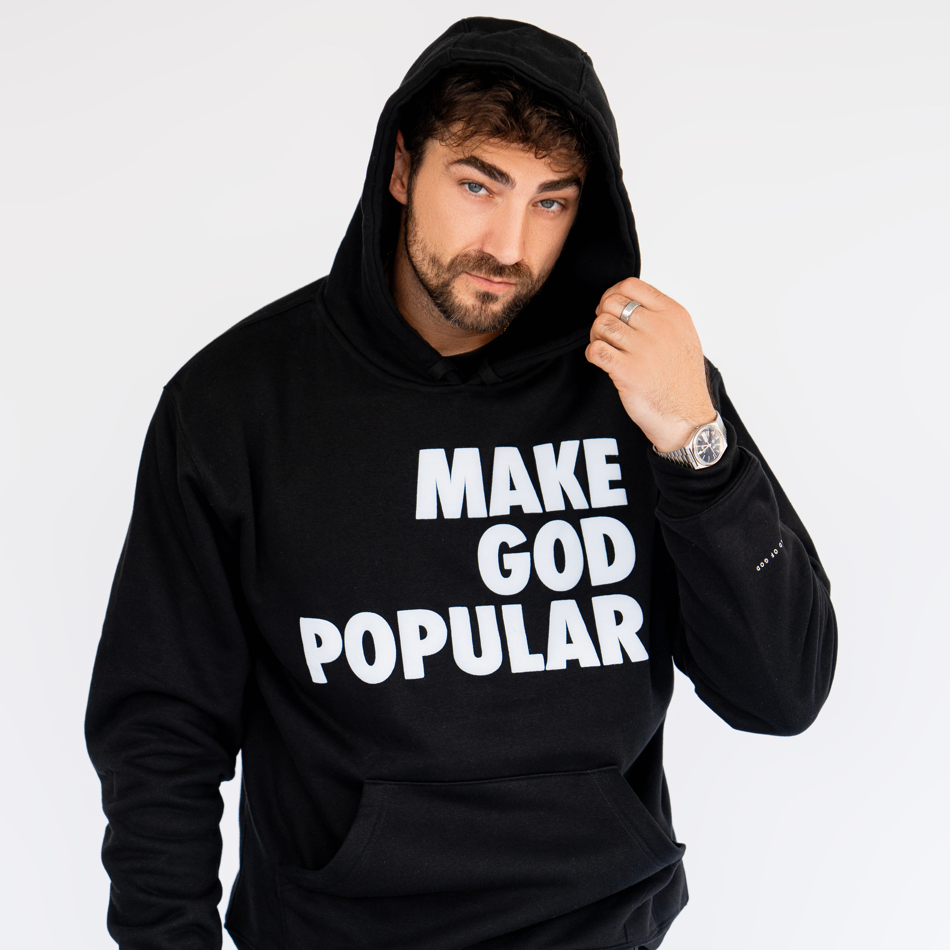 Make God Popular Hoodies (Black & White) - MAKE GOD POPULAR