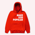 Make God Popular Hoodies (Red) - MAKE GOD POPULAR